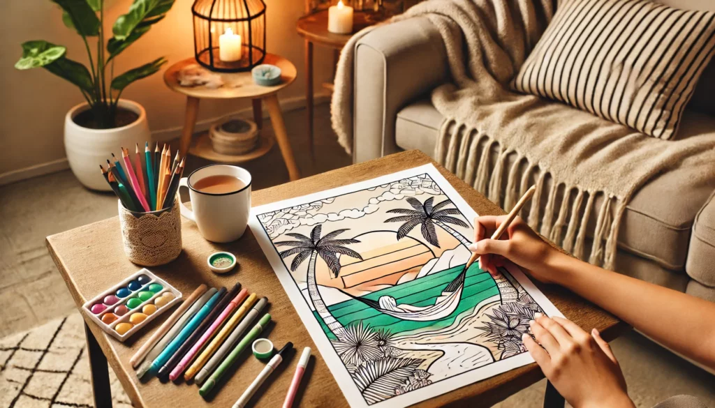 Relaxing coloring pages 1