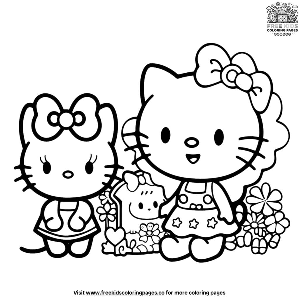 Fun Cinnamoroll And Kuromi Coloring Pages