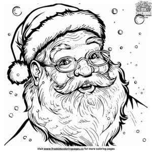 Cheerful santa christmas coloring pages for the holiday season