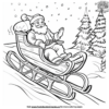 Santa Sleigh Coloring Pages