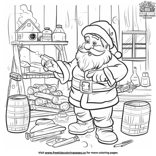 Santa's Workshop Coloring Pages