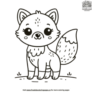 Friendly Cute Fox Coloring Pages For Beginners