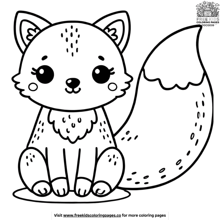 Simple Cute Fox Coloring Pages For Beginners