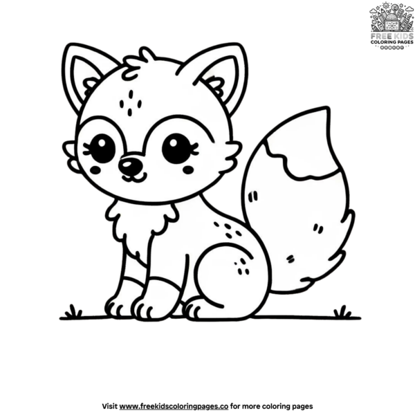 Easy Cute Fox Coloring Pages