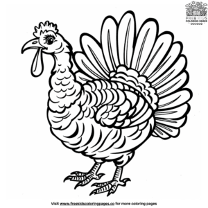 Easy And Adorable Turkey Coloring Pages