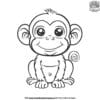 Easy Monkey Coloring Pages