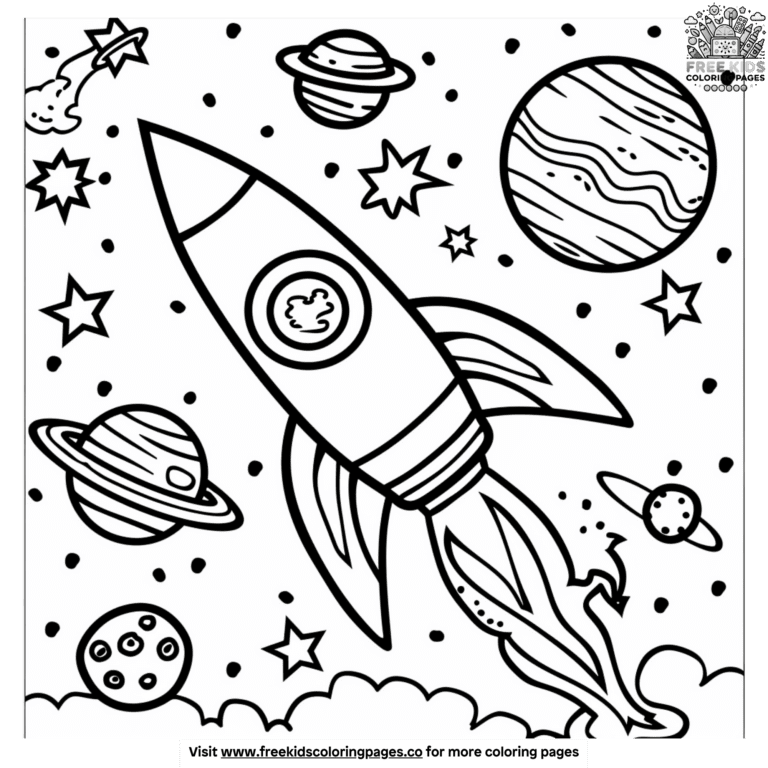 Creative And Cool Space Coloring Pages