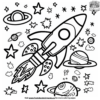 Preschool Space Coloring Pages
