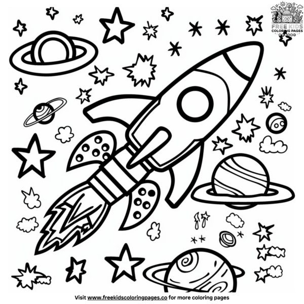 Preschool Space Coloring Pages