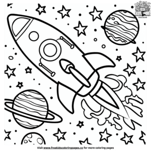 Easy Kids Space Coloring Pages