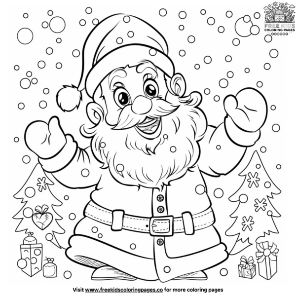 Simple Santa Coloring Pages