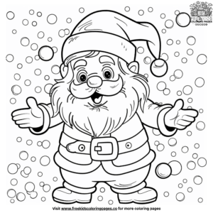 Charming simple santa coloring pages