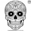 Easy Sugar Skull Coloring Pages