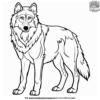 Cute Easy Wolf Coloring Pages