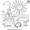 Amazing Beach At Sunrise Coloring Pages