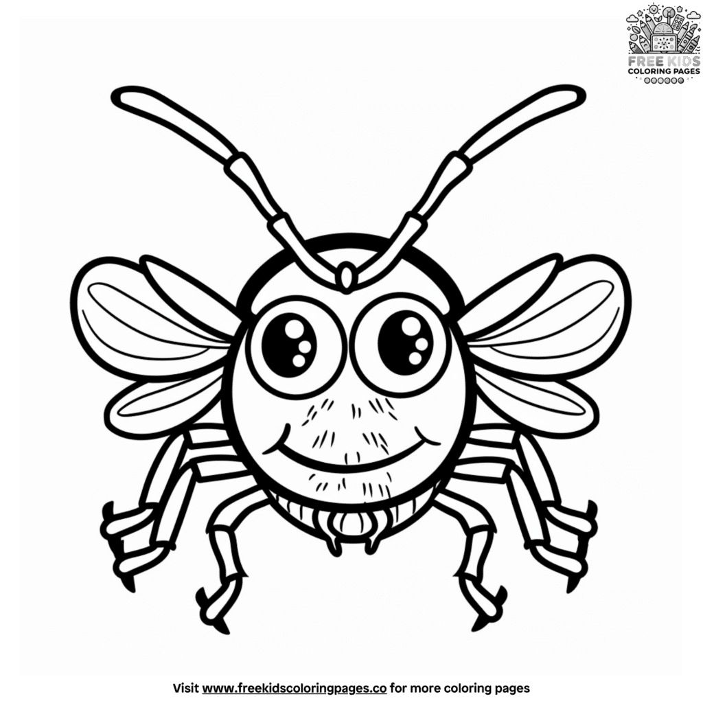 Easy bug coloring pages