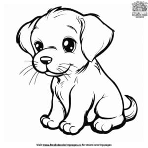 Simple And Easy Cartoon Pet Coloring Pages