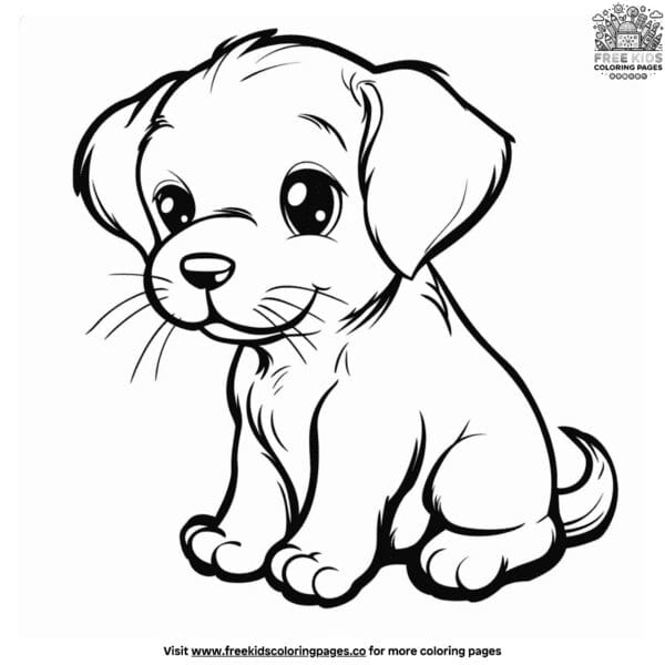 Simple and easy cartoon pet coloring pages