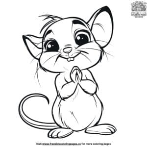 Simple And Easy Cartoon Animal Coloring Pages