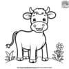 Simple And Easy Cow Coloring Pages For Beginners