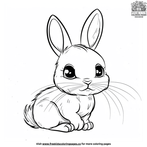 Appealing bunny coloring pages