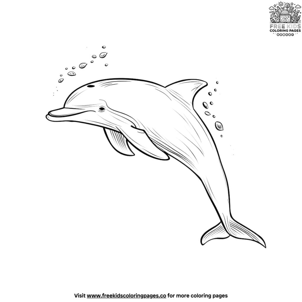 Easy dolphin coloring pages