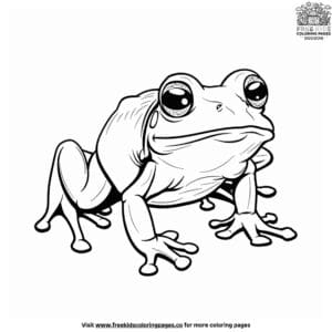 Easy Frog Coloring Pages