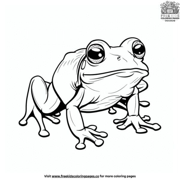 Easy frog coloring pages