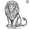 Serene Lion Coloring Pages