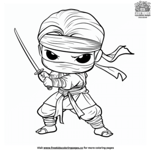 Fierce ninja coloring pages