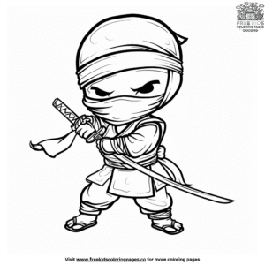 Angry ninja coloring pages