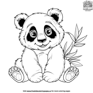 Relaxing Easy Panda Coloring Pages