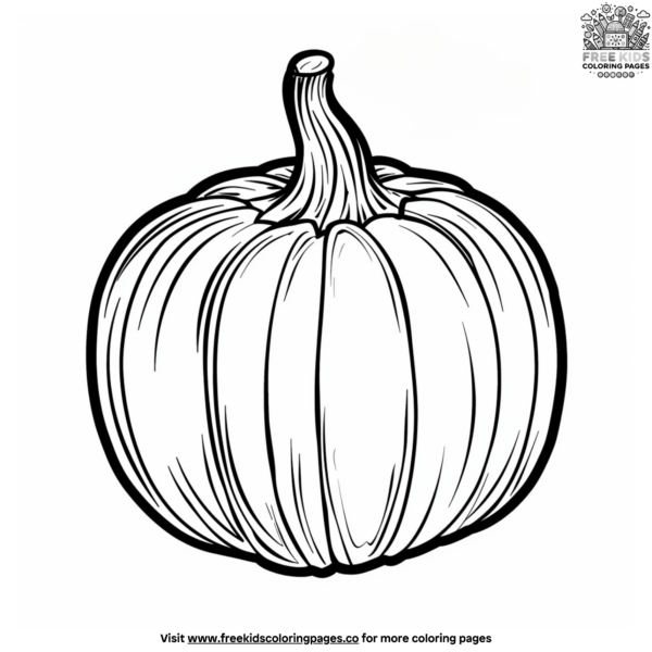 Easy Pumpkin Coloring Pages