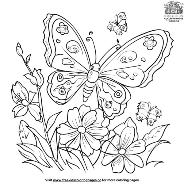 Relaxing nature coloring pages