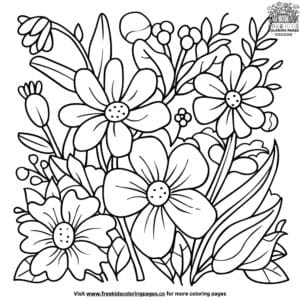 Relaxing garden coloring pages