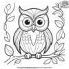 Vivid And Easy Owl Coloring Pages: Ideal For Beginners