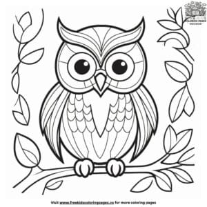 Vivid and easy owl coloring pages: ideal for beginners