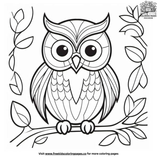 Simple and Fun Easy Owl Coloring Pages: Ideal for Beginners