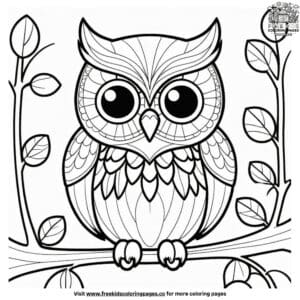 Simple And Fun Easy Owl Coloring Pages: Ideal For Beginners