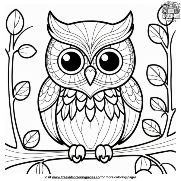 Simple and Fun Easy Owl Coloring Pages: Ideal for Beginners