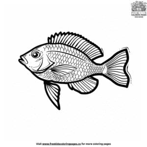 Simple fish coloring pages