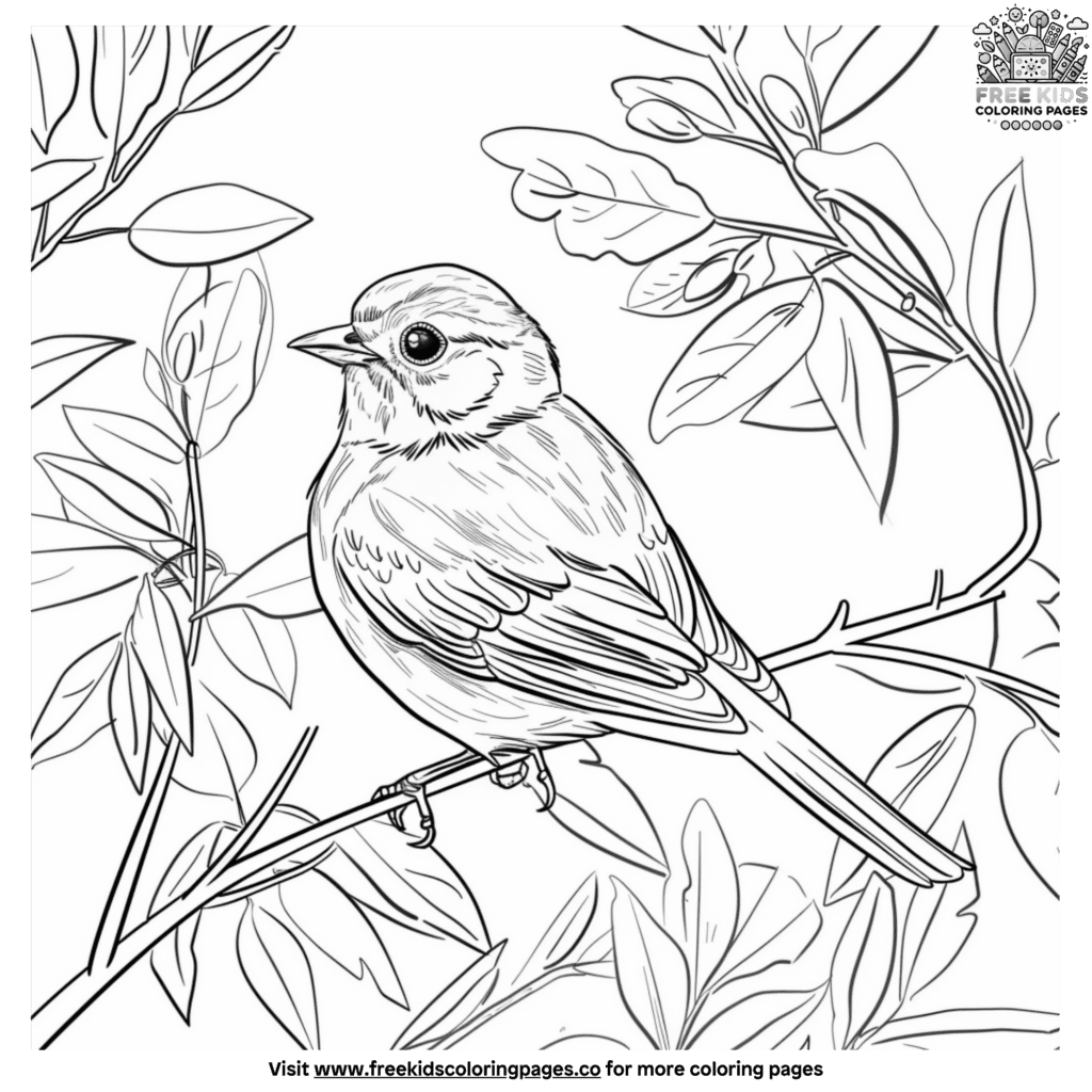 Adorable simple bird coloring pages: great for quick creativity