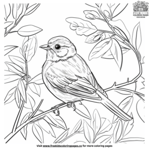 Simple Bird Coloring Pages