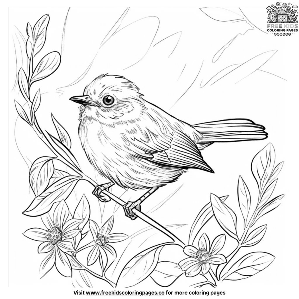 Basic and simple bird coloring pages: great for quick creativity