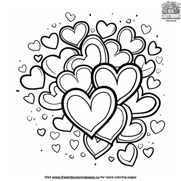 Little heart coloring pages