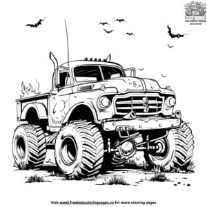 Halloween Monster Truck Coloring Pages