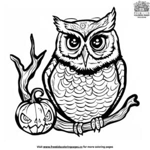 Chilling Halloween Owl Coloring Page Collection: Add Some Magic To Halloween