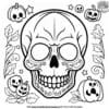 Halloween Skull Coloring Pages