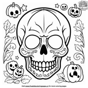 Halloween Skull Coloring Pages