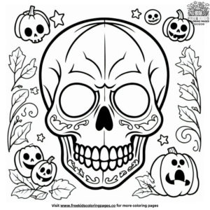 Halloween Skull Coloring Pages